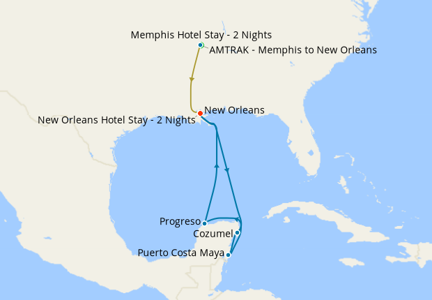 Cruise Itinerary Map