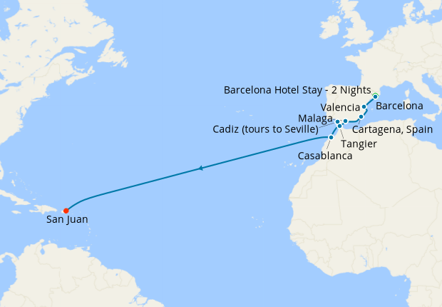 Cruise Itinerary Map
