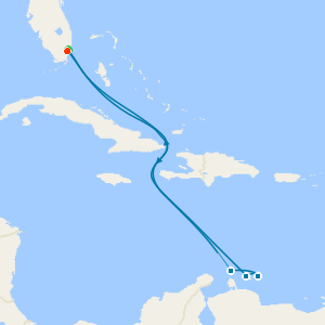 Southern Caribbean with Miami Beach Stay