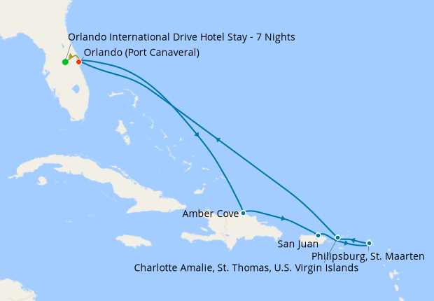 Cruise Itinerary Map