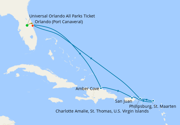 Cruise Itinerary Map