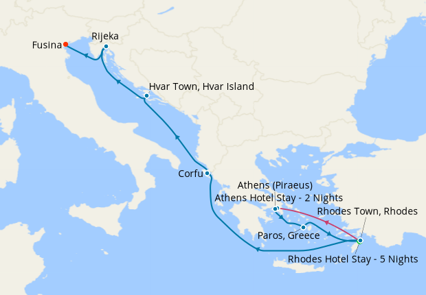 Cruise Itinerary Map