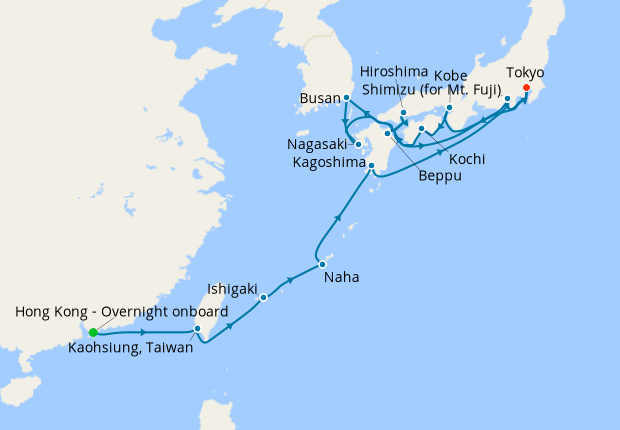 Cruise Itinerary Map