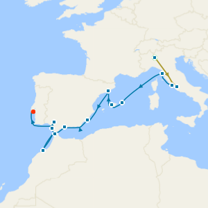 Swiss Alps, Bernina Red Train, Mediterranean & Iberian New Year from Rome with Stays