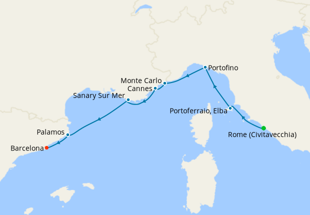 Cruise Itinerary Map