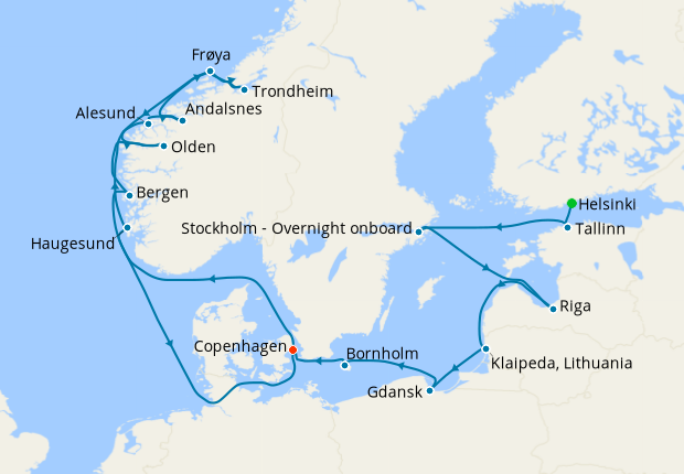 Cruise Itinerary Map