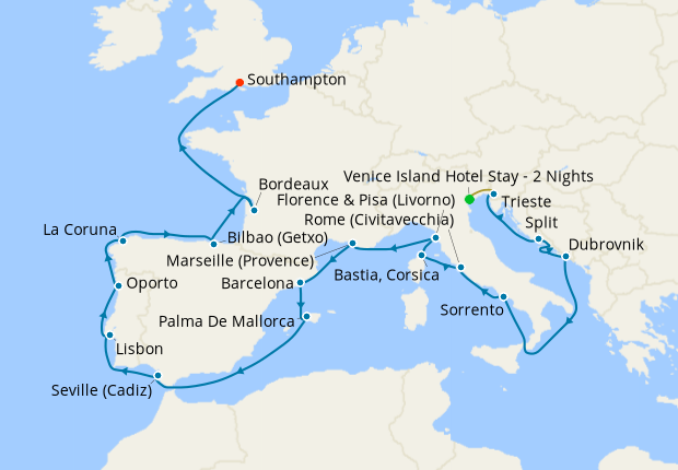 Cruise Itinerary Map