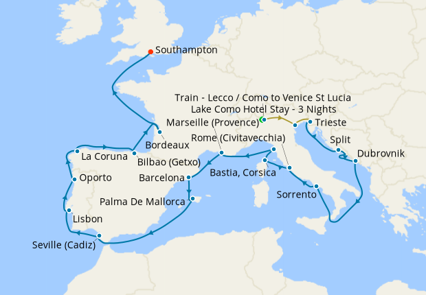 Cruise Itinerary Map