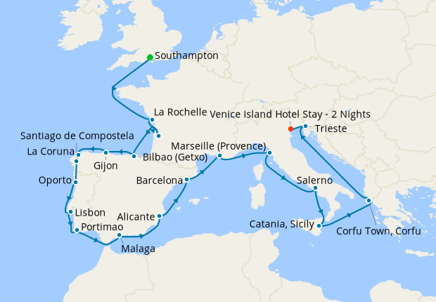Cruise Itinerary Map