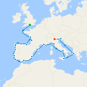 Lake Garda & Venice Stays with Adventures in Iberia and Mediterranean Cruise from Southampton