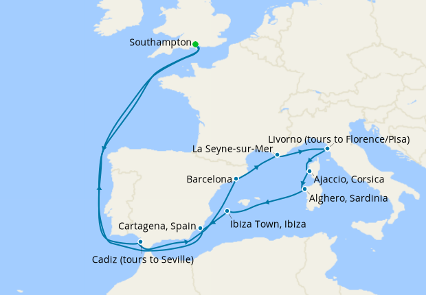 Cruise Itinerary Map