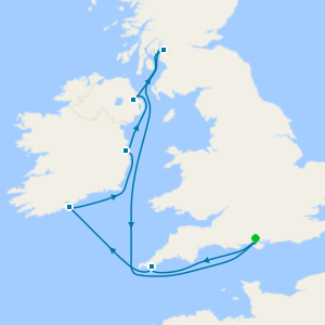 Irish Counties & Scottish Highlands from Southampton