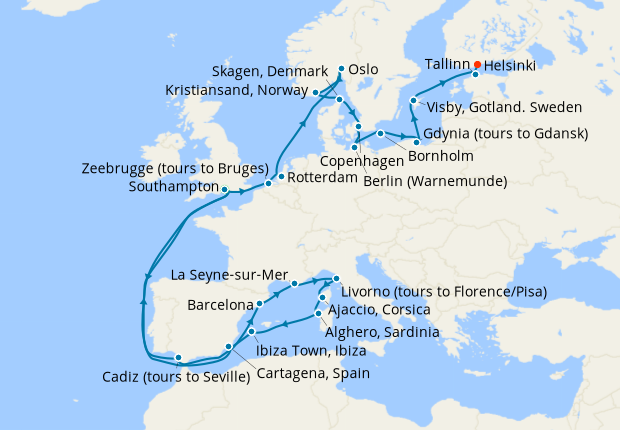 Cruise Itinerary Map