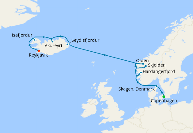 Cruise Itinerary Map