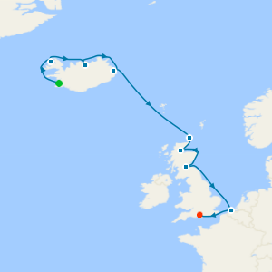 Icelandic Fjords & Scottish Isles from Reykjavik