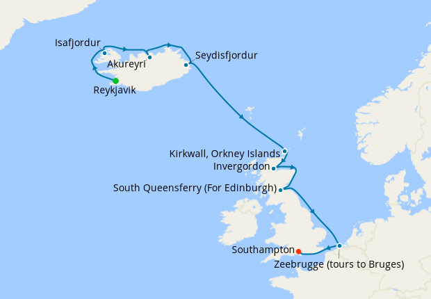 Cruise Itinerary Map