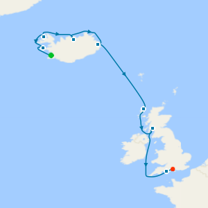 Icelandic Fjords & Scottish Isles from Reykjavik