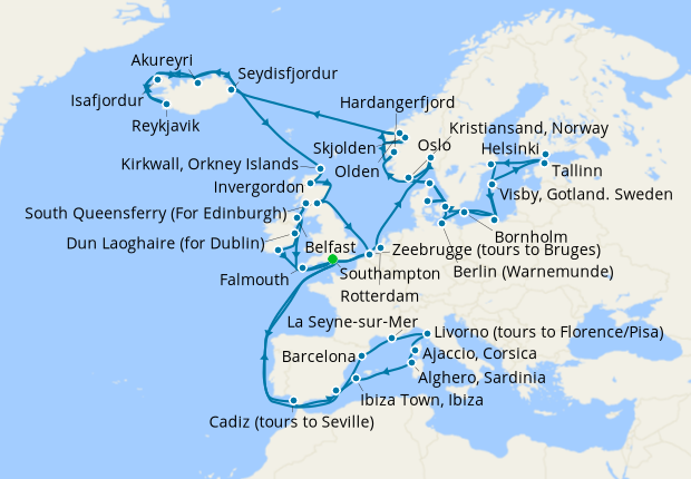 Cruise Itinerary Map
