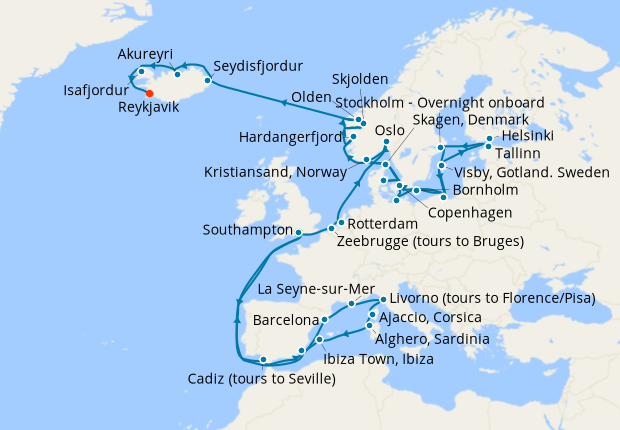 Cruise Itinerary Map