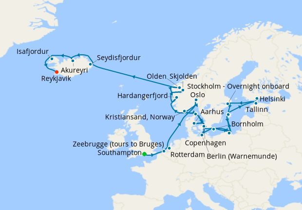 Cruise Itinerary Map