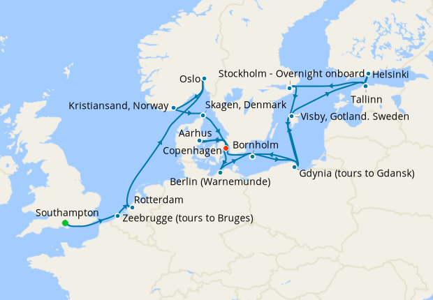 Cruise Itinerary Map