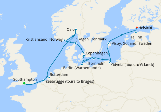 Cruise Itinerary Map