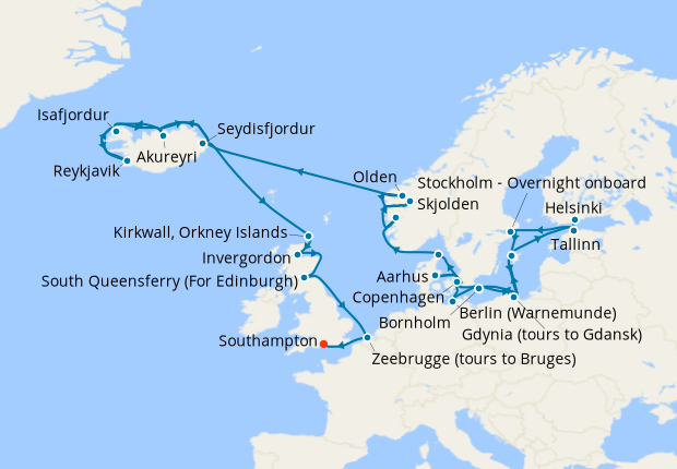 Cruise Itinerary Map