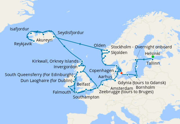Cruise Itinerary Map