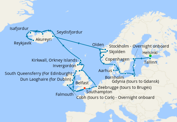 Cruise Itinerary Map
