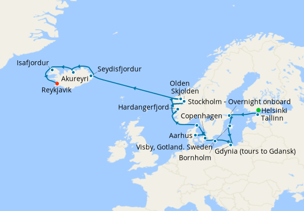 Cruise Itinerary Map