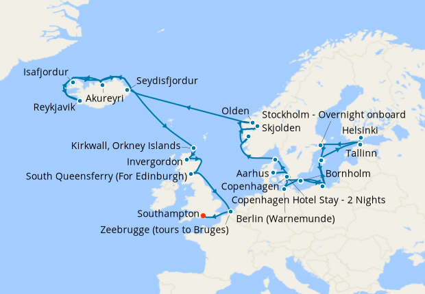 Cruise Itinerary Map