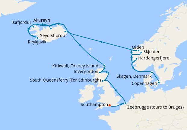 Cruise Itinerary Map