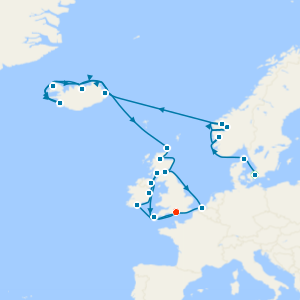 British Isles & Viking Fjords Explorer from Copenhagen to Southampton with Stay
