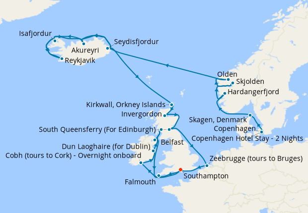 Cruise Itinerary Map