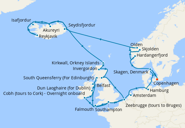 Cruise Itinerary Map