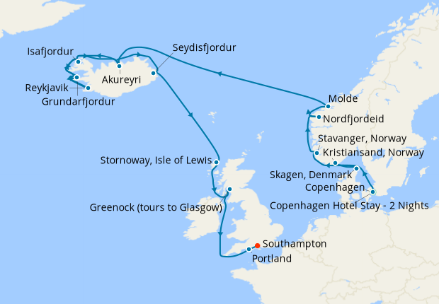 Cruise Itinerary Map