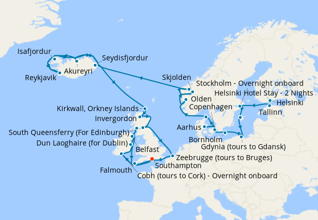 Cruise Itinerary Map