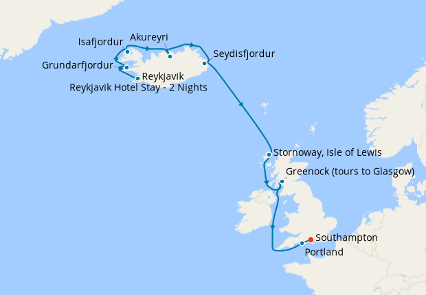 Cruise Itinerary Map