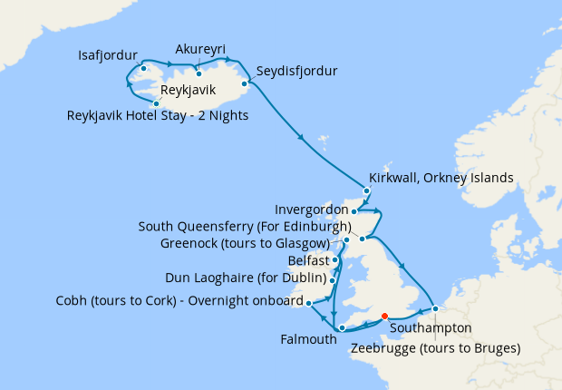 Cruise Itinerary Map