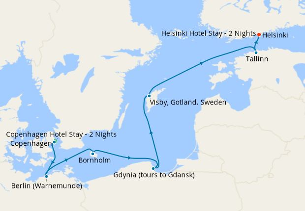Cruise Itinerary Map