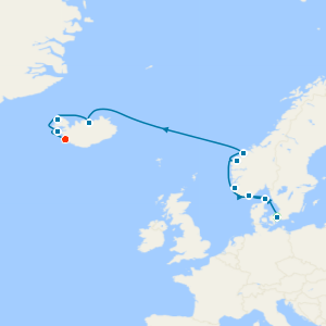 Norwegian & Icelandic Fjords with Copenhagen and Reykjavik Stays