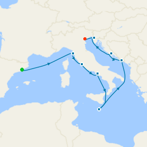 Extravagant Ionian Journey from Barcelona - Fly Cruise