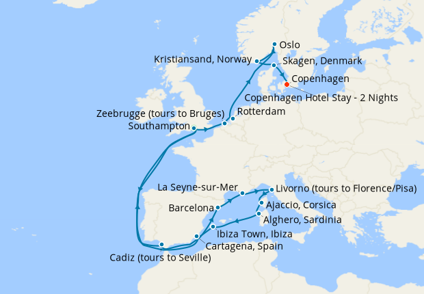 Cruise Itinerary Map