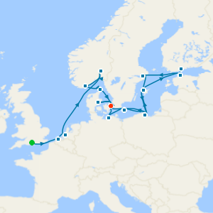 Scandinavia & Baltic Explorer from Southampton to Copenhagen with Stay