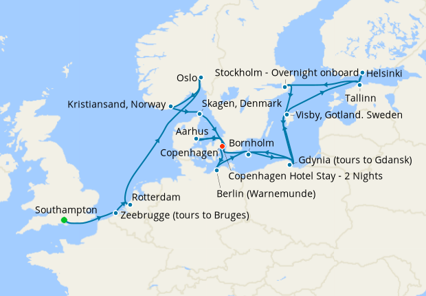Cruise Itinerary Map