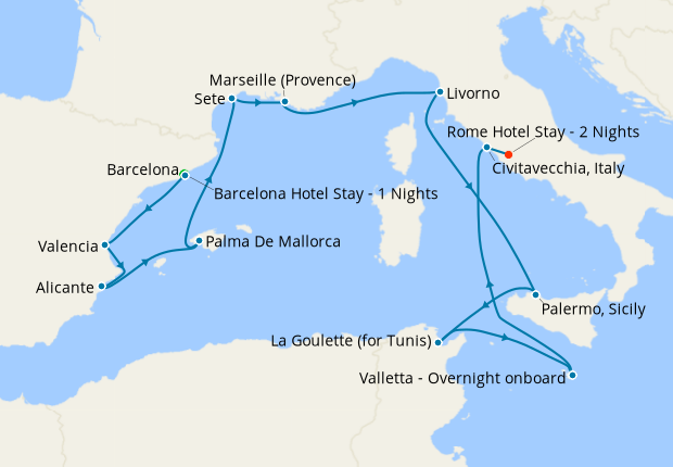 Cruise Itinerary Map