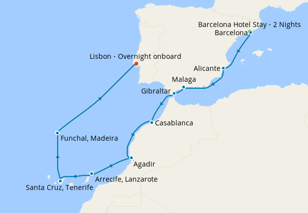 Cruise Itinerary Map