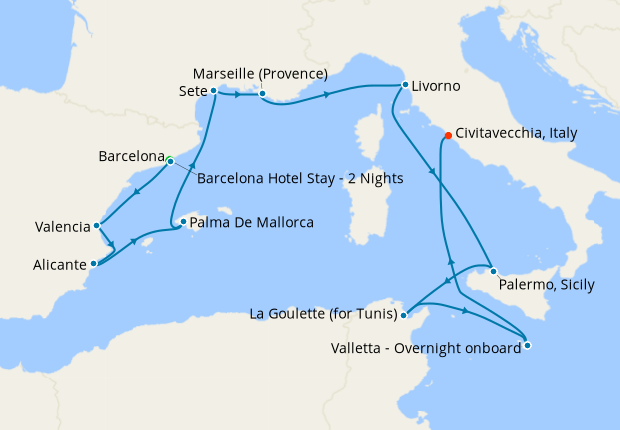 Cruise Itinerary Map
