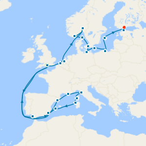 Mediterranean & Baltic Explorer from Southampton to Helsinki with Stay