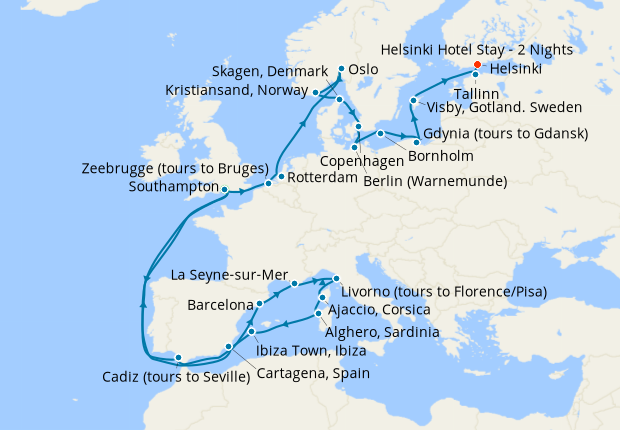 Cruise Itinerary Map
